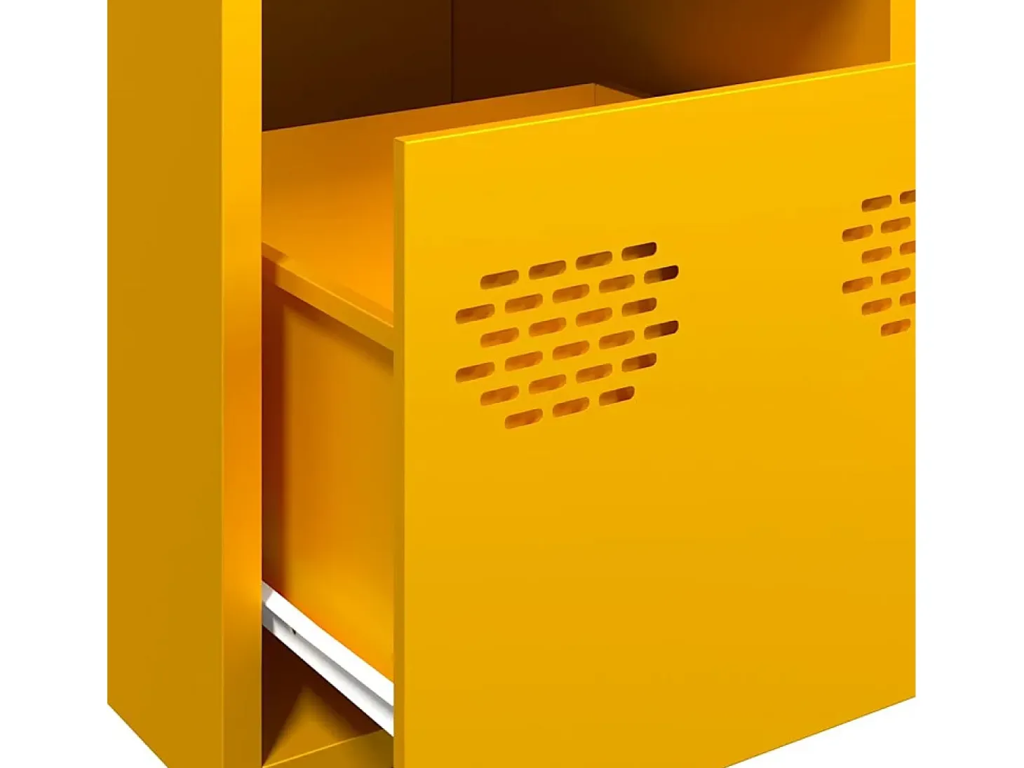 Aparador alto amarillo mostaza 39x35x103,5 cm acero
