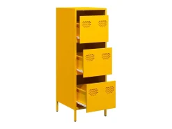 Aparador alto amarillo mostaza 39x35x103,5 cm acero