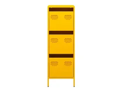 Aparador alto amarillo mostaza 39x35x103,5 cm acero