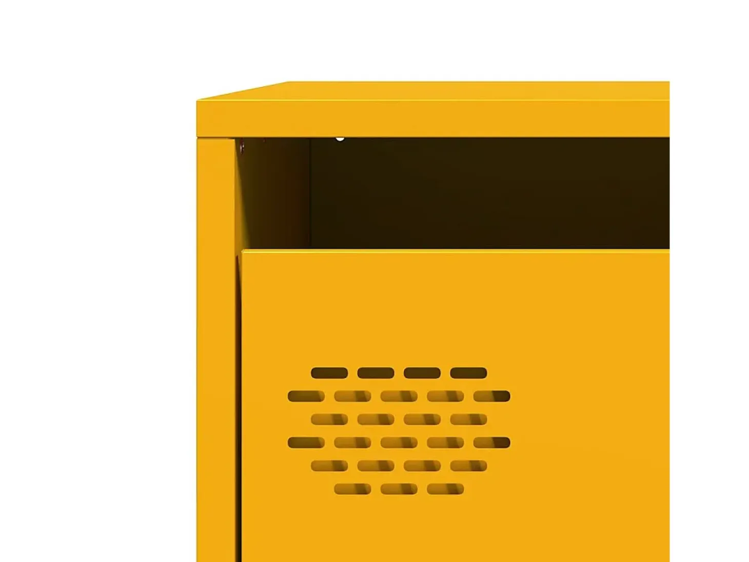 Aparador alto amarillo mostaza 39x35x103,5 cm acero