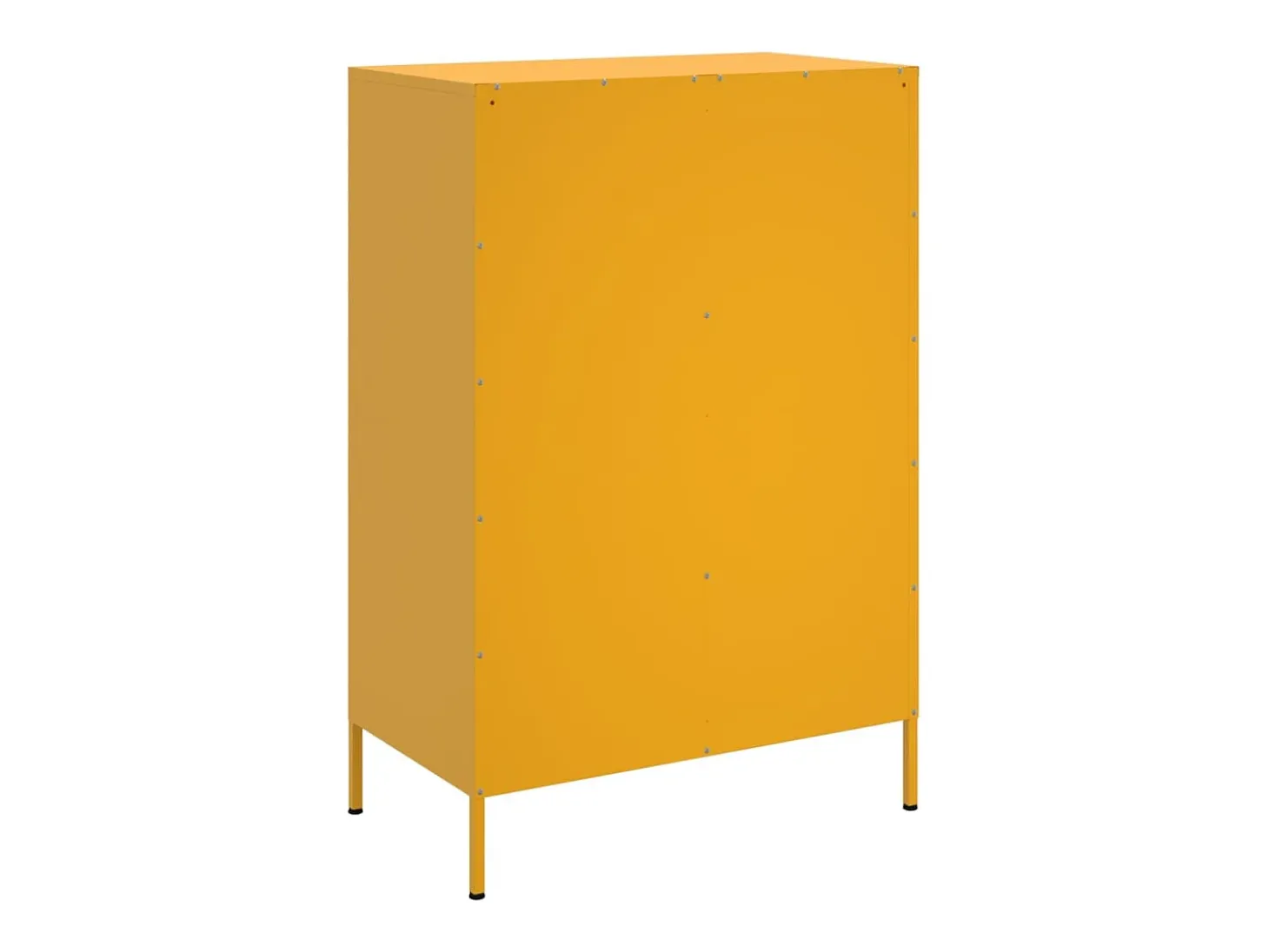Aparador alto amarillo mostaza 68x39x101,5 cm acero