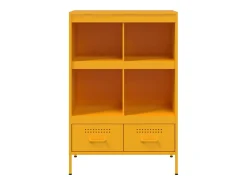 Aparador alto amarillo mostaza 68x39x101,5 cm acero
