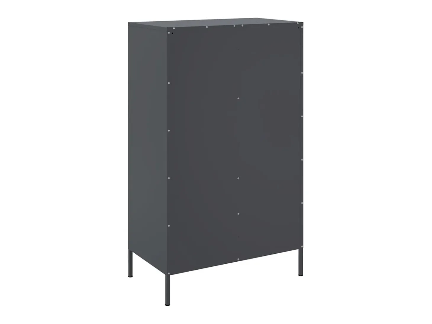Aparador alto antracita 68x39x113 cm acero