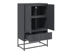 Aparador alto antracita 68x39x111,5 cm acero
