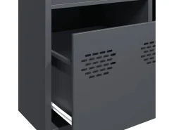 Aparador alto antracita 68x39x103,5 cm acero