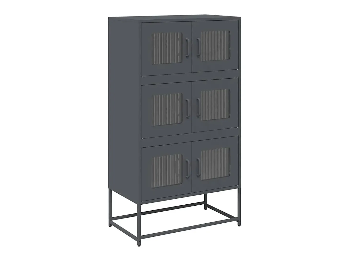 Aparador alto antracita 68x39x123 cm acero