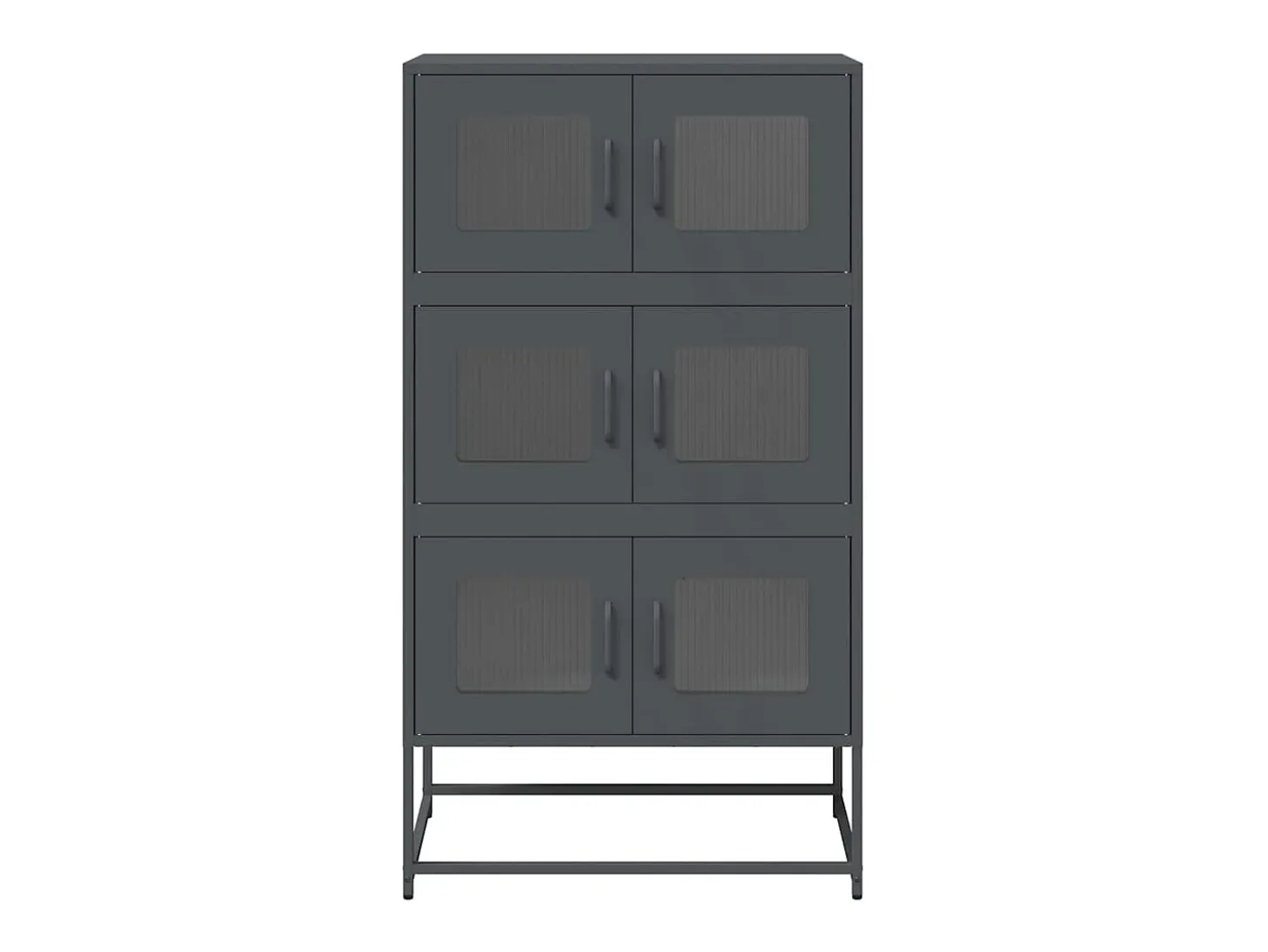 Aparador alto antracita 68x39x123 cm acero