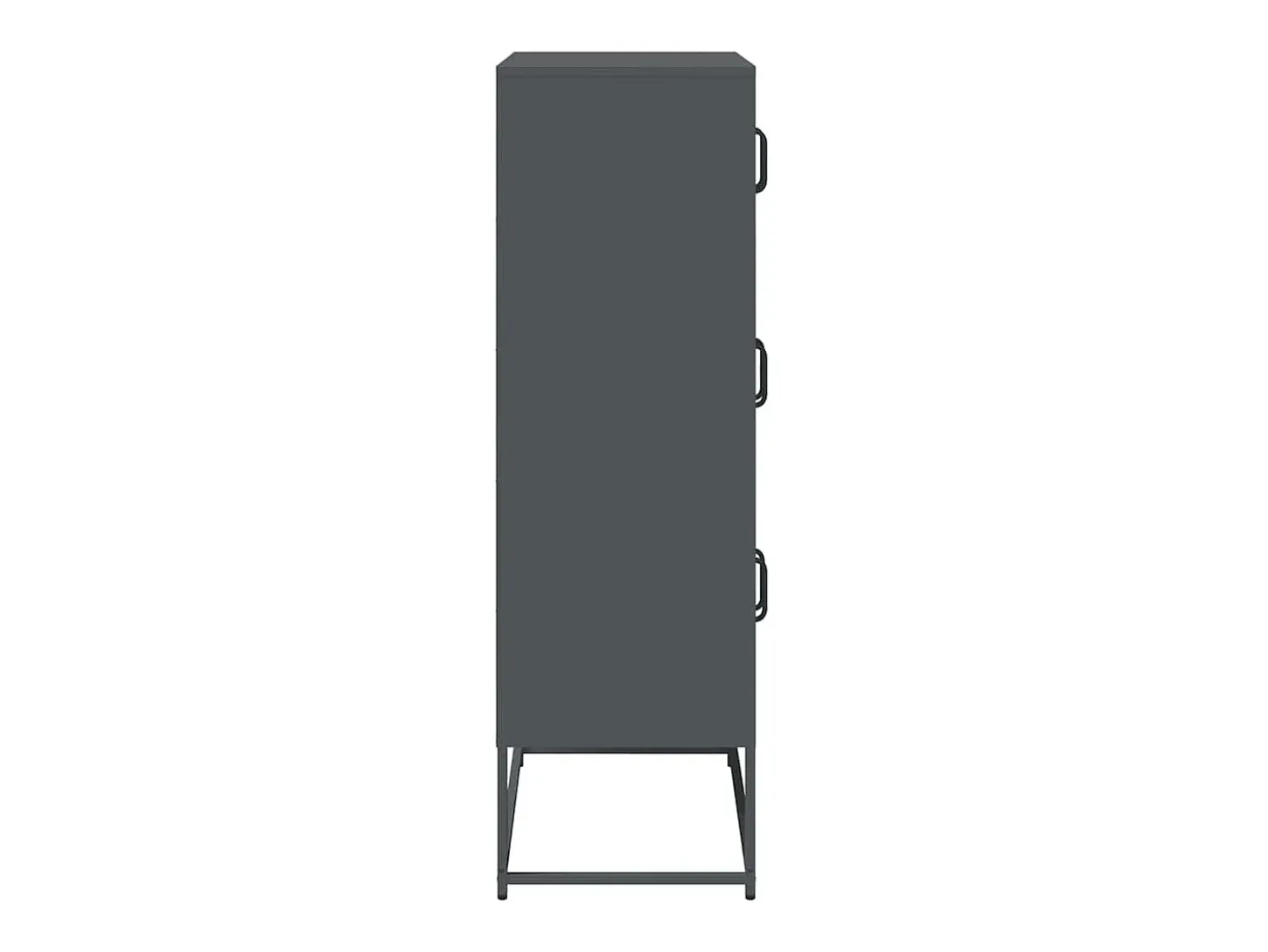 Aparador alto antracita 68x39x123 cm acero
