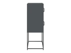 Aparador alto antracita 68x39x107 cm acero