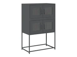 Aparador alto antracita 68x39x107 cm acero
