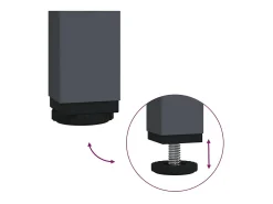 Aparador alto antracita 39x35x103,5 cm acero