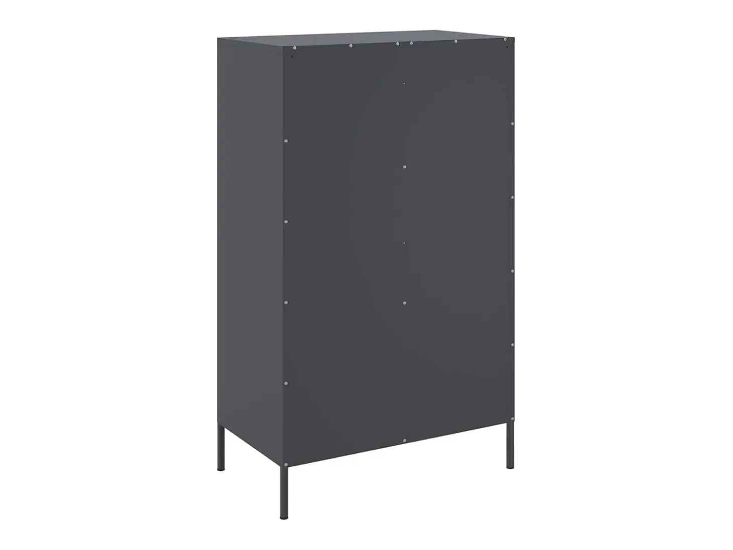 Aparador alto antracita 68x39x113 cm acero