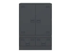 Aparador alto antracita 67x39x95 cm acero