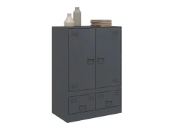 Aparador alto antracita 67x39x95 cm acero