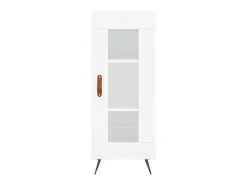 Aparador alto Blanco brillo 34,5x34x180 cm Madera de ingeniería