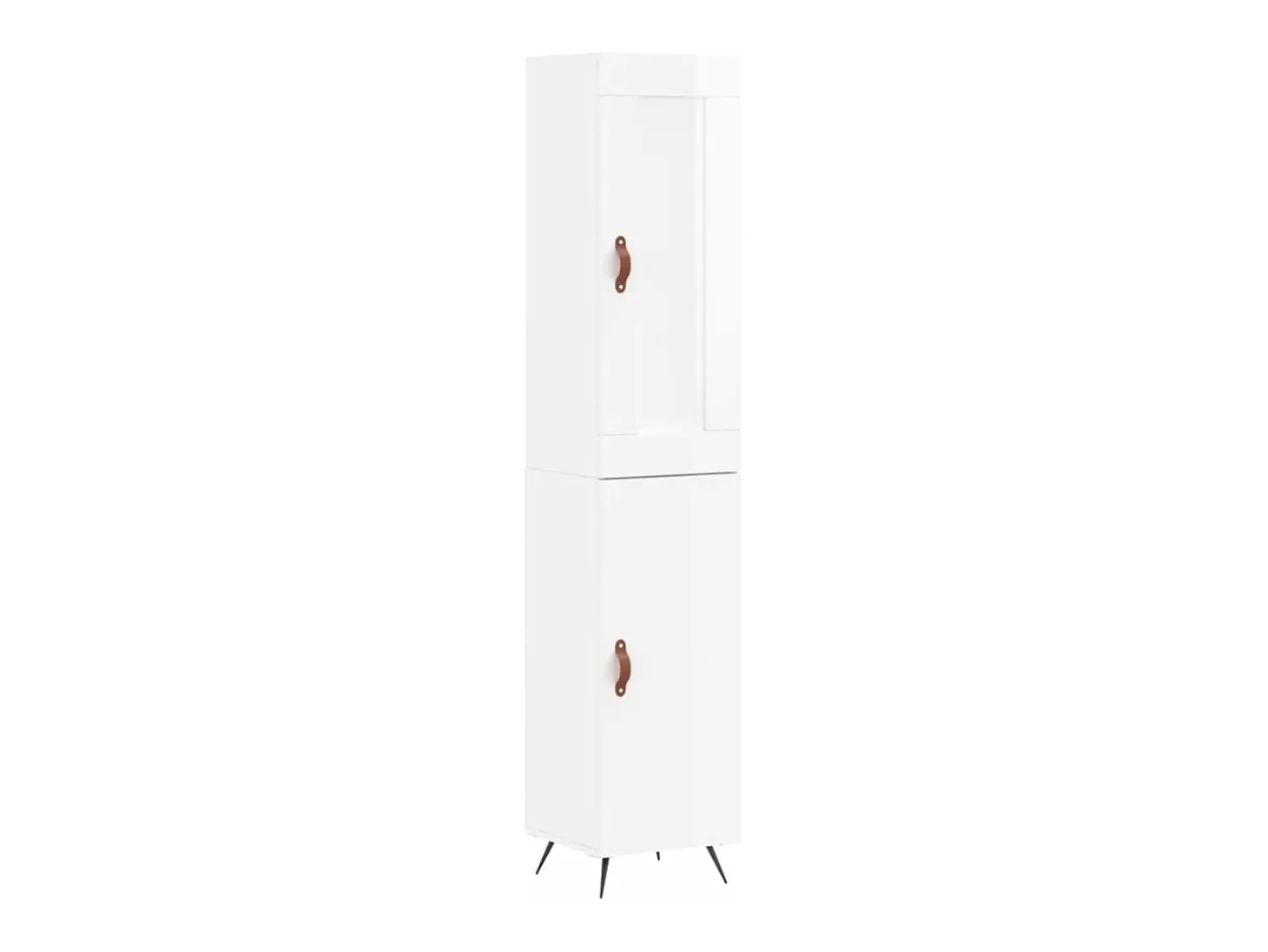 Aparador alto Blanco brillo 34,5x34x180 cm Madera de ingeniería