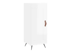 Aparador alto Blanco brillo 34,5x34x180 cm Madera de ingeniería