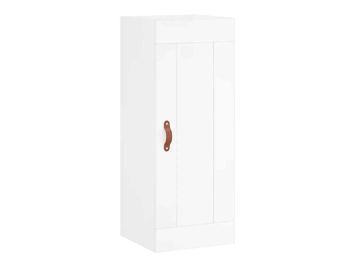 Aparador alto Blanco brillo 34,5x34x180 cm Madera de ingeniería