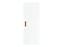 Aparador alto Blanco brillo 34,5x34x180 cm Madera de ingeniería