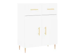 Aparador alto blanco 69,5x34x180 cm Madera contrachapada