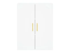 Aparador alto blanco 69,5x34x180 cm Madera contrachapada