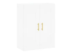 Aparador alto blanco 69,5x34x180 cm Madera contrachapada