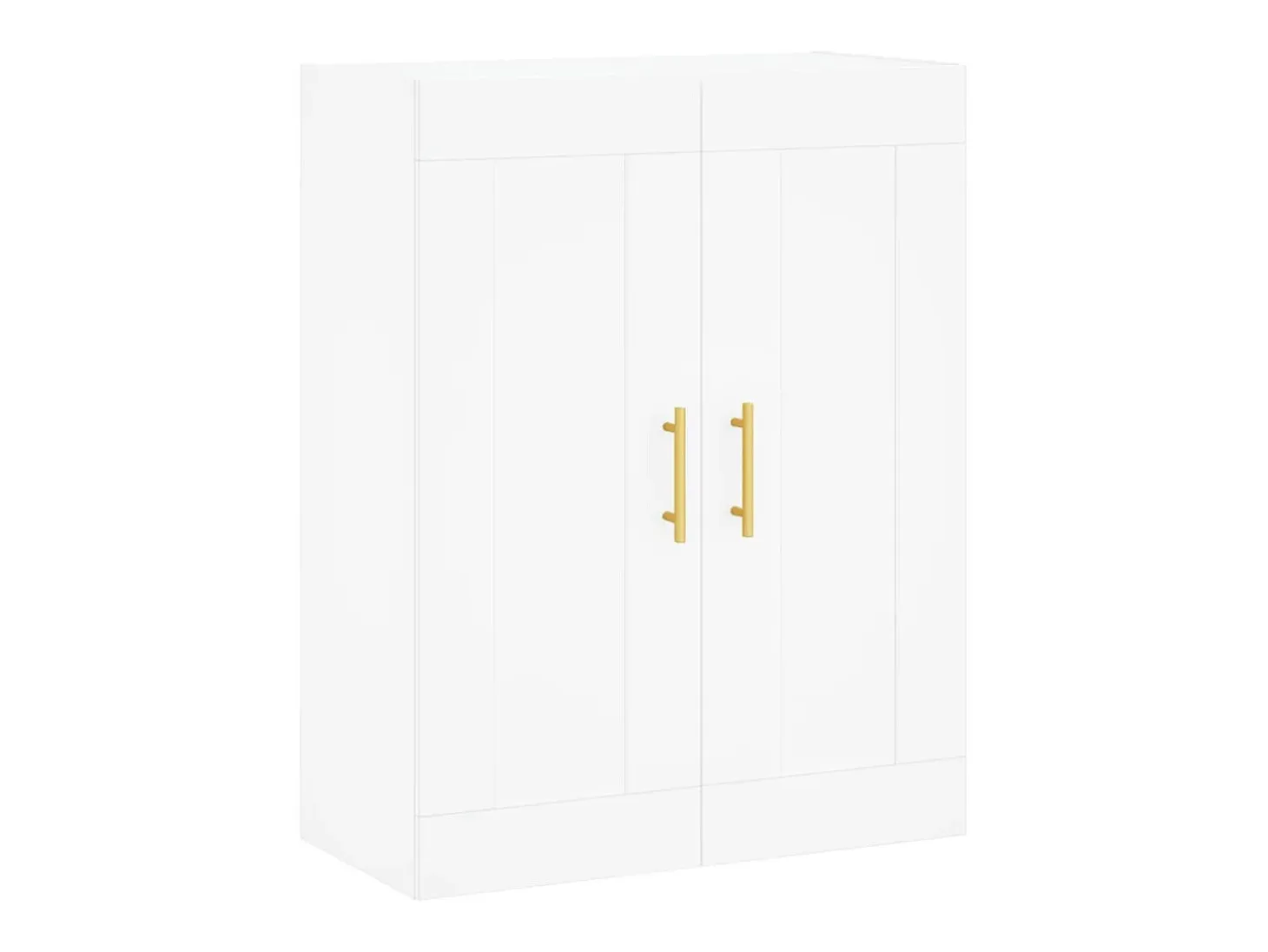 Aparador alto blanco 69,5x34x180 cm Madera contrachapada