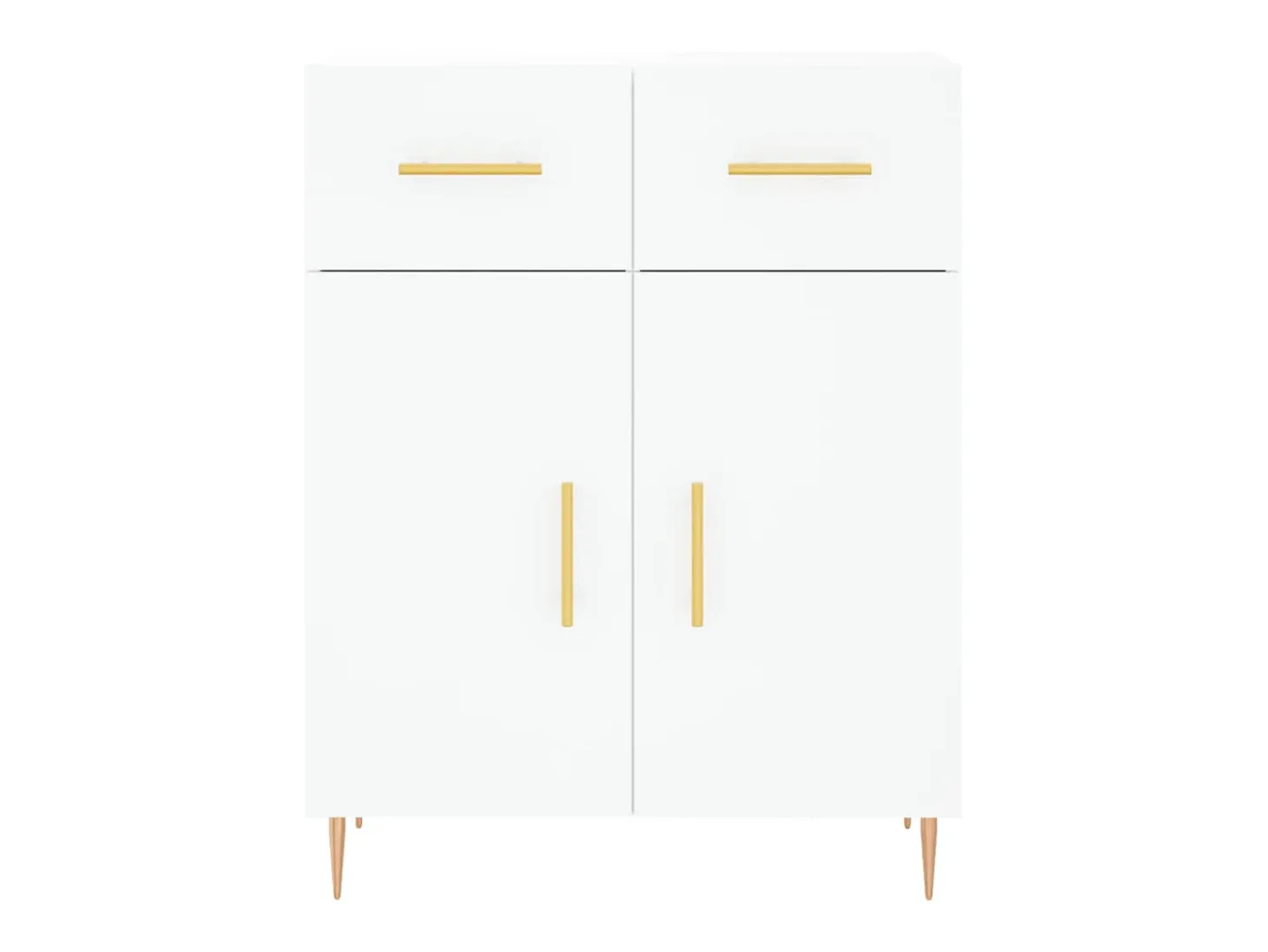 Aparador alto blanco 69,5x34x180 cm Madera contrachapada