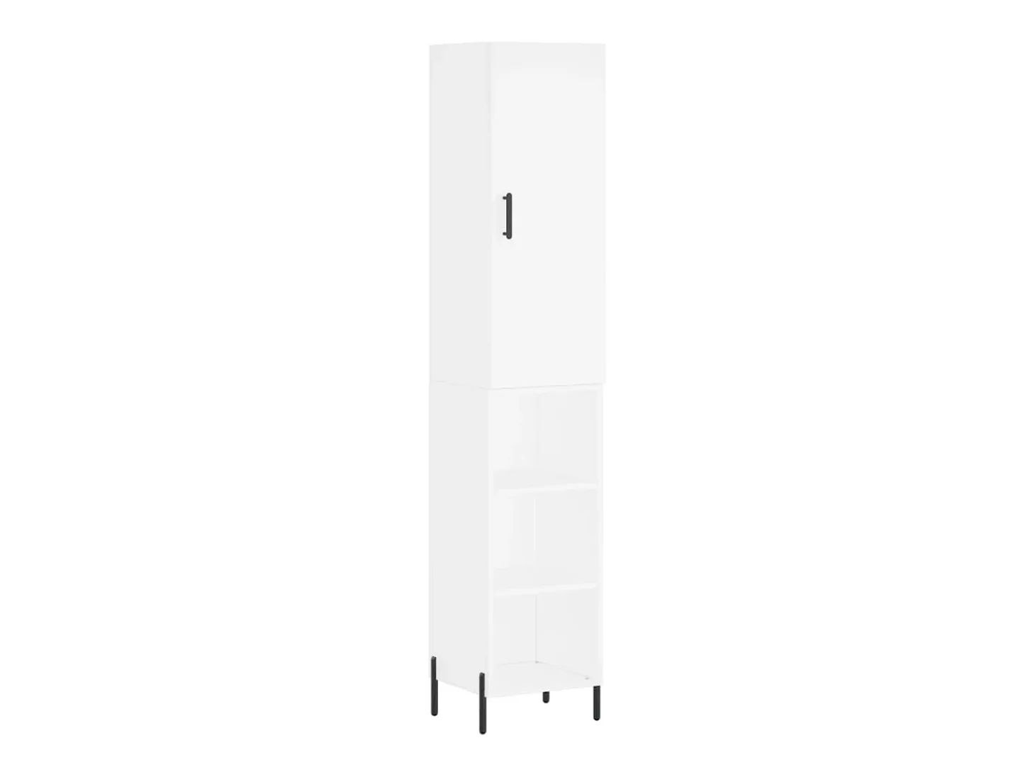 Aparador alto blanco 34,5x34x180 cm Madera contrachapada