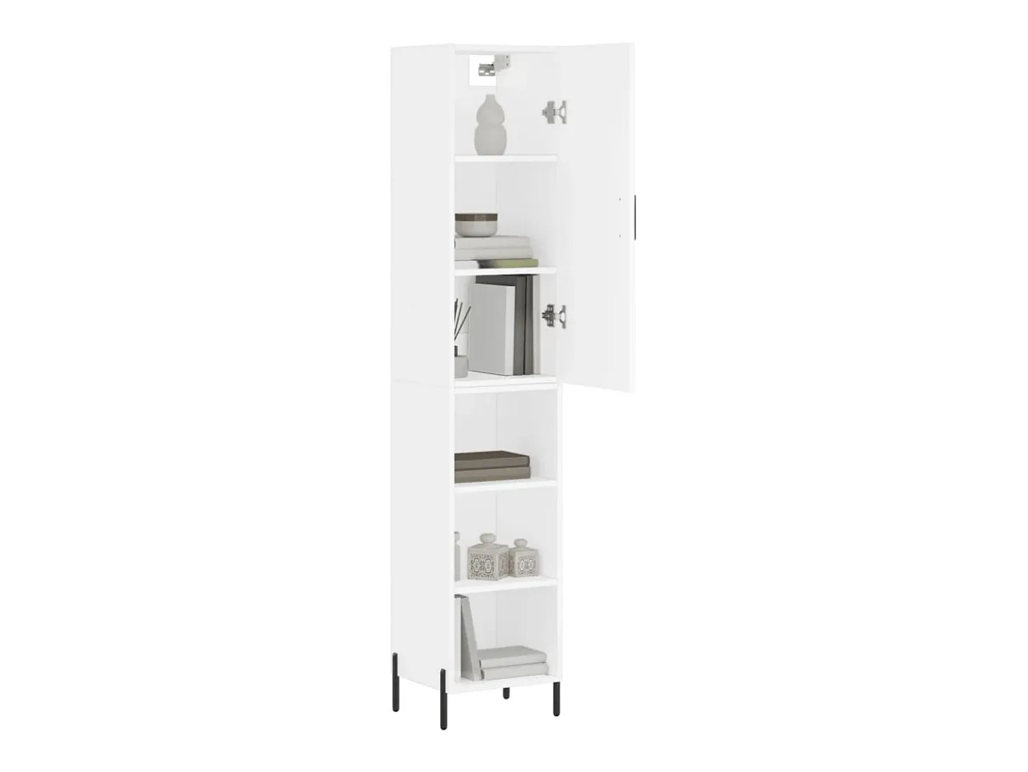 Aparador alto blanco 34,5x34x180 cm Madera contrachapada