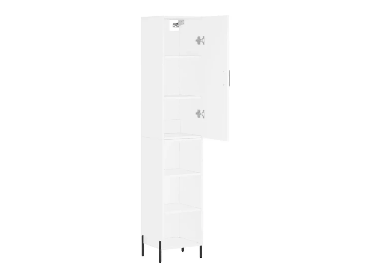 Aparador alto blanco 34,5x34x180 cm Madera contrachapada