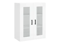 Aparador alto blanco 69,5x34x180 cm Madera contrachapada