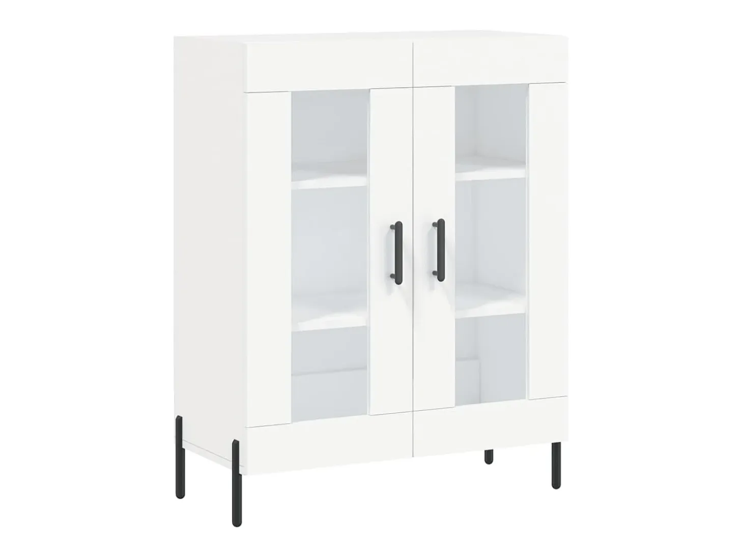 Aparador alto blanco 69,5x34x180 cm Madera contrachapada