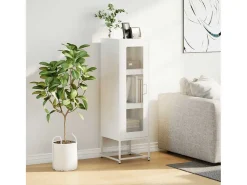 Aparador alto blanco 36x39x123 cm acero laminado en frío