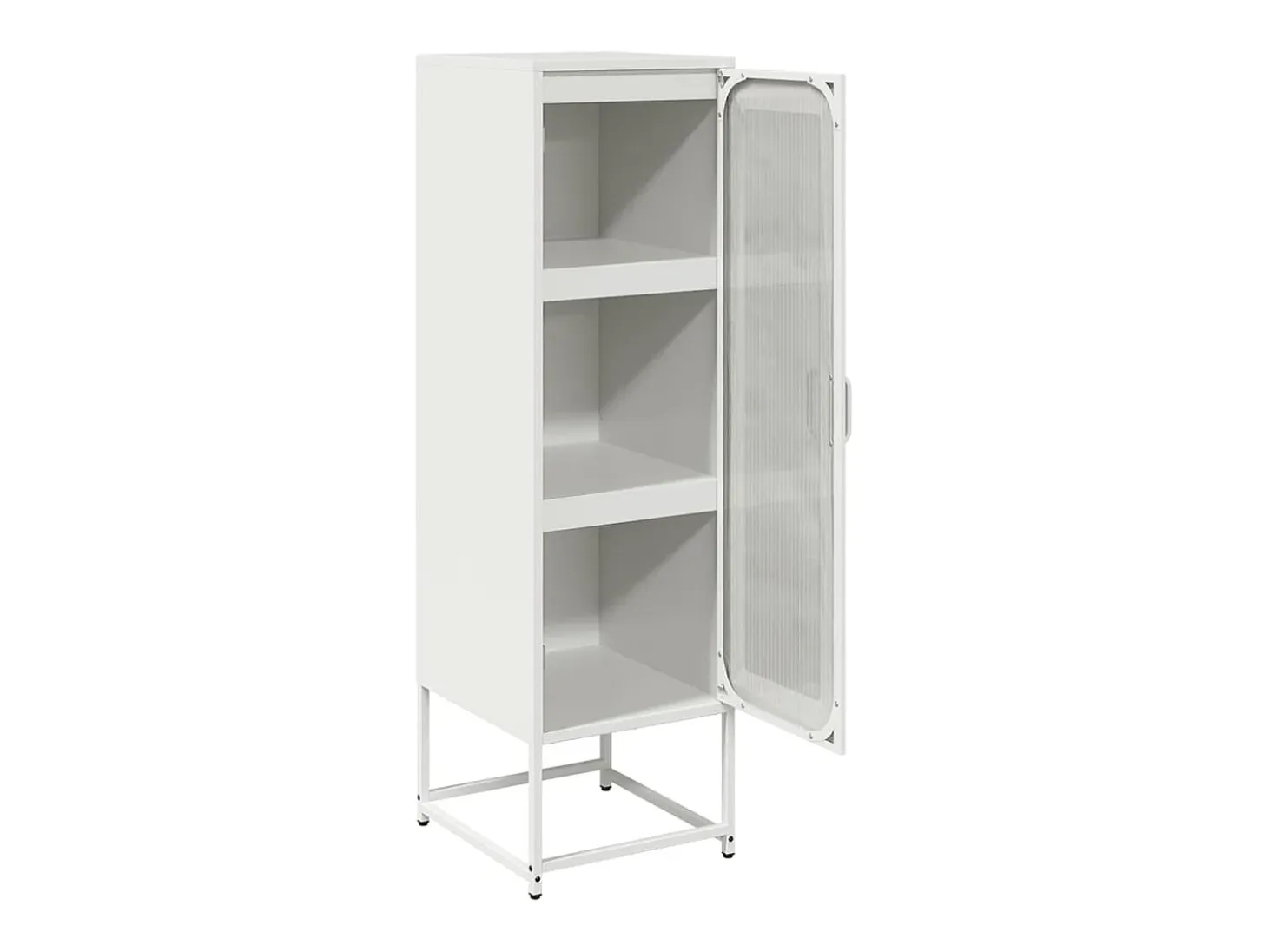 Aparador alto blanco 36x39x123 cm acero laminado en frío