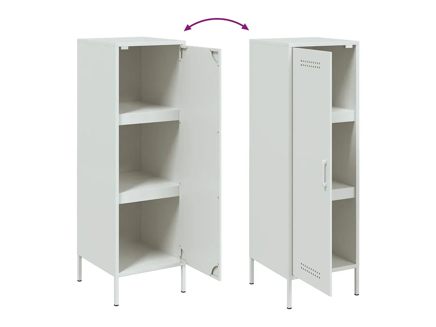 Aparador alto blanco 36x39x113 cm acero