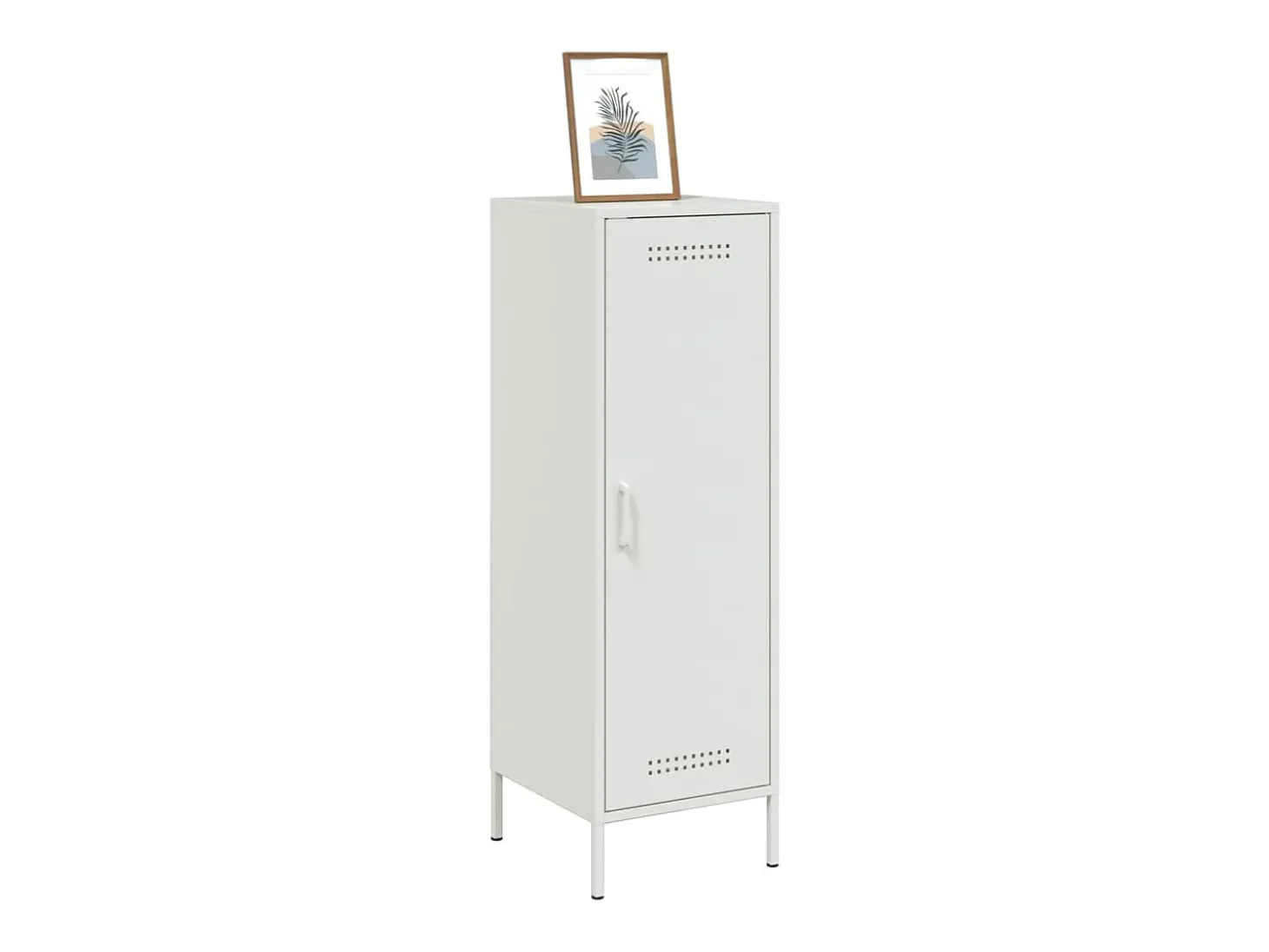 Aparador alto blanco 36x39x113 cm acero