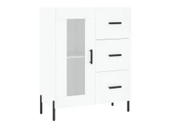 Aparador alto blanco 69,5x34x180 cm Madera contrachapada
