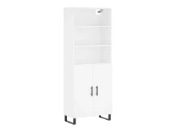 Aparador alto blanco 69,5x34x180 cm Madera contrachapada