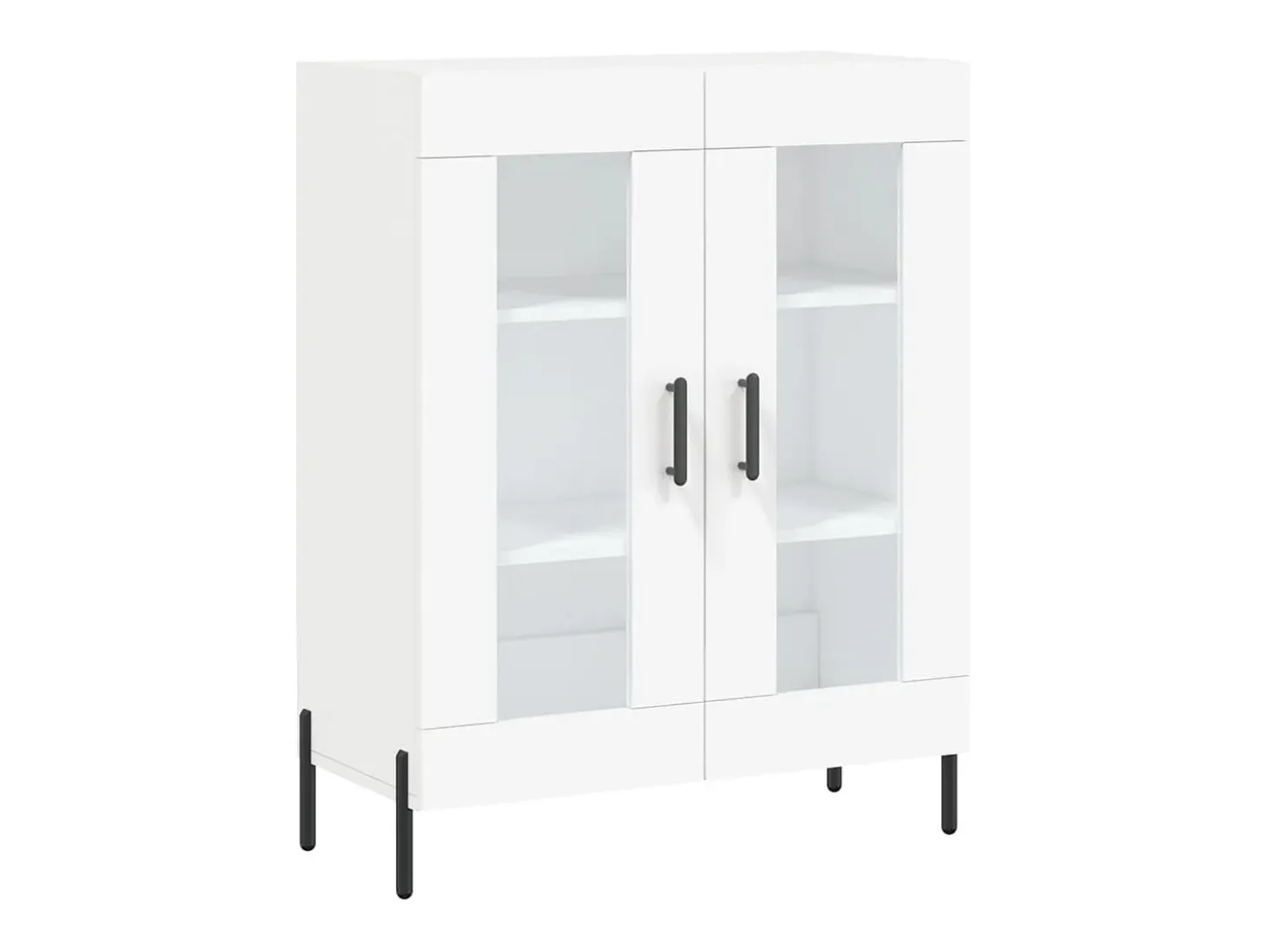 Aparador alto blanco 69,5x34x180 cm Madera contrachapada