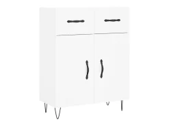 Aparador alto blanco 69,5x34x180 cm Madera contrachapada