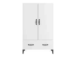 Aparador alto blanco 70x31x115 cm Madera contrachapada