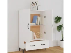 Aparador alto blanco 70x31x115 cm Madera contrachapada