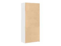 Aparador alto blanco 80x42,5x185 cm madera contrachapada