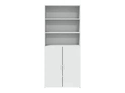 Aparador alto blanco 80x42,5x185 cm madera contrachapada