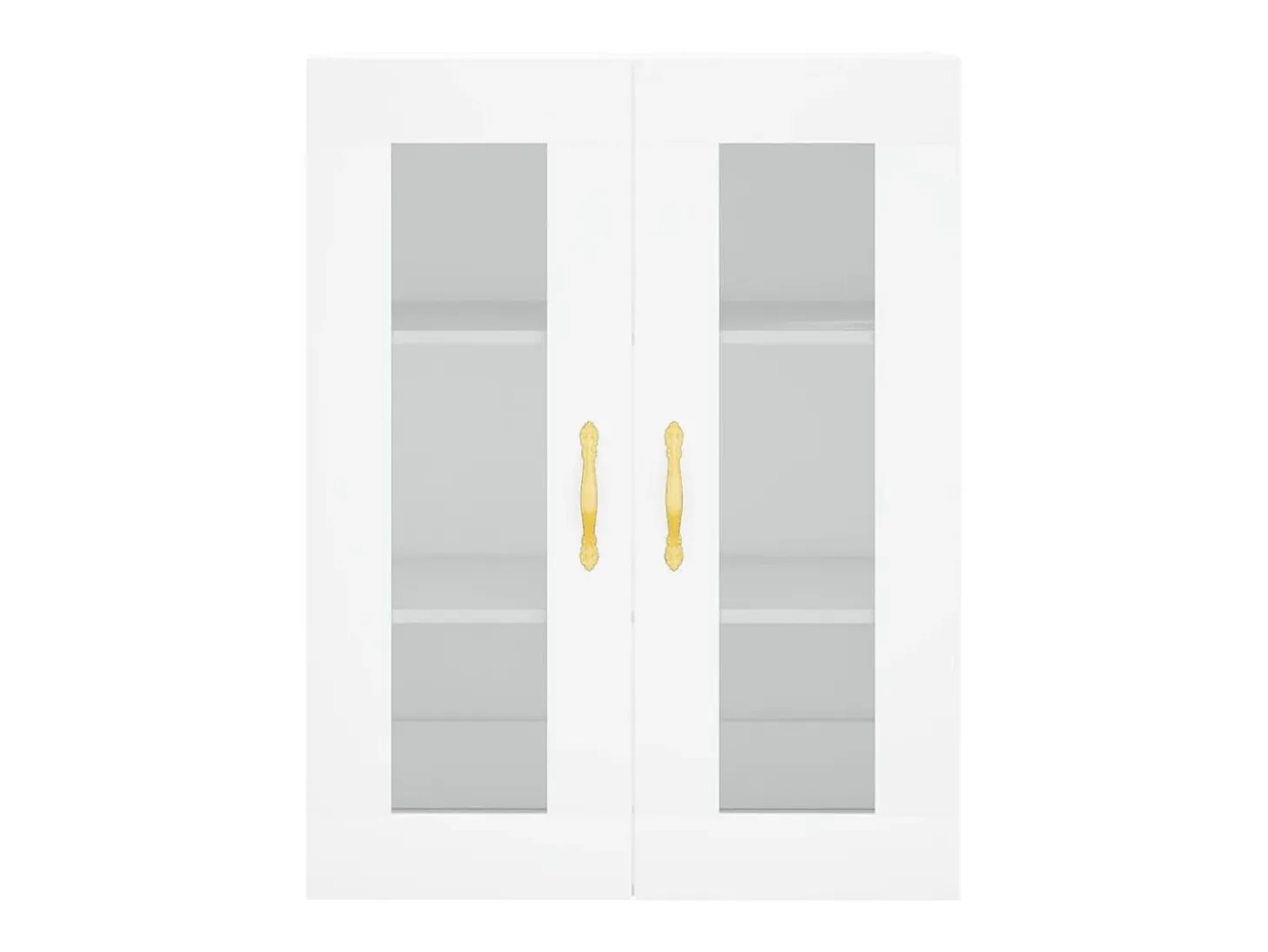 Aparador alto blanco 69,5x34x180 cm Madera contrachapada