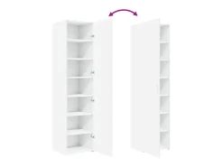 Aparador alto blanco 45x42,5x185 cm madera contrachapada