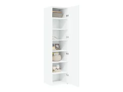Aparador alto blanco 45x42,5x185 cm madera contrachapada