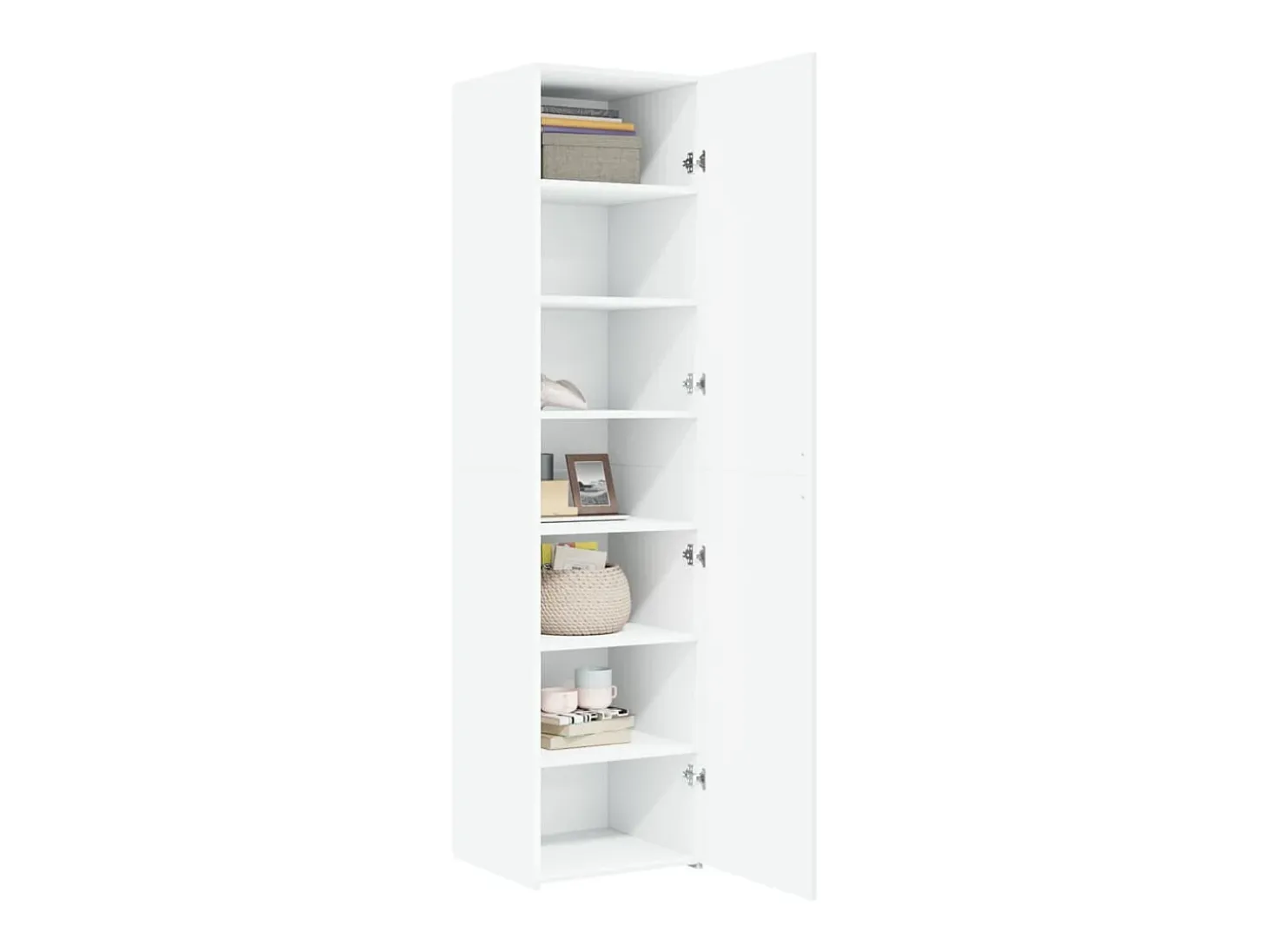 Aparador alto blanco 45x42,5x185 cm madera contrachapada