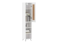 Aparador alto blanco 34,5x34x180 cm Madera contrachapada